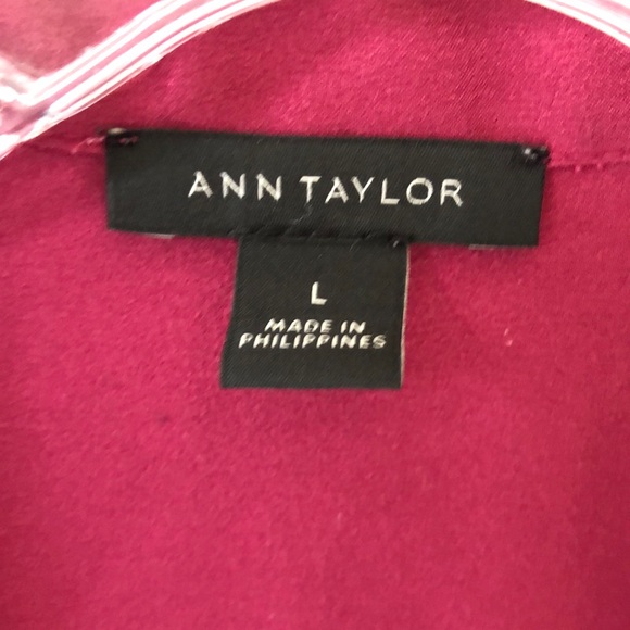 Ann Taylor Berry Pink Top Size L - Picture 2 of 5